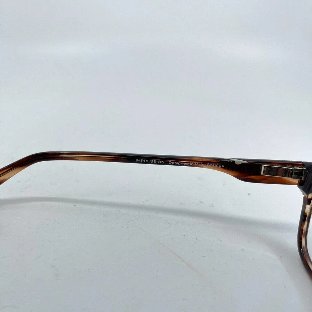 IMPRESSION IMPM-15-16 Brown‎ Mens Rectangle Full Rim Eyeglasses 52-16-145 H7214